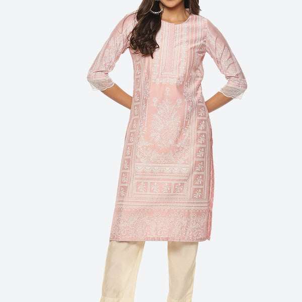 Biba Ethnic Motifs Printed Kurta - Distacart