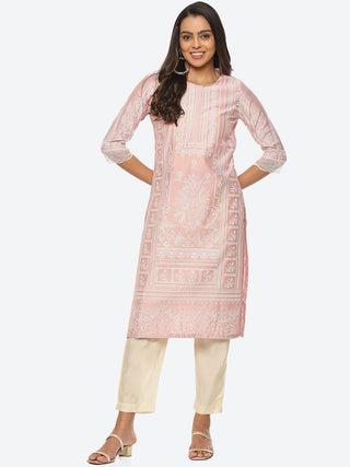 Biba Ethnic Motifs Printed Kurta - Distacart