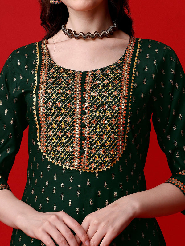 Kalini Floral Printed Regular Kurta With Trousers & Dupatta - Distacart