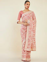 Thumbnail for Soch Floral Embroidered Pure Georgette Saree - Distacart