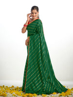 Thumbnail for Sangria Striped Gotta Patti Saree - Distacart