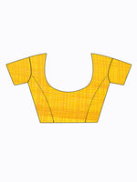 Thumbnail for Kalini Yellow & Red Pure Georgette Dharmavaram Saree - Distacart
