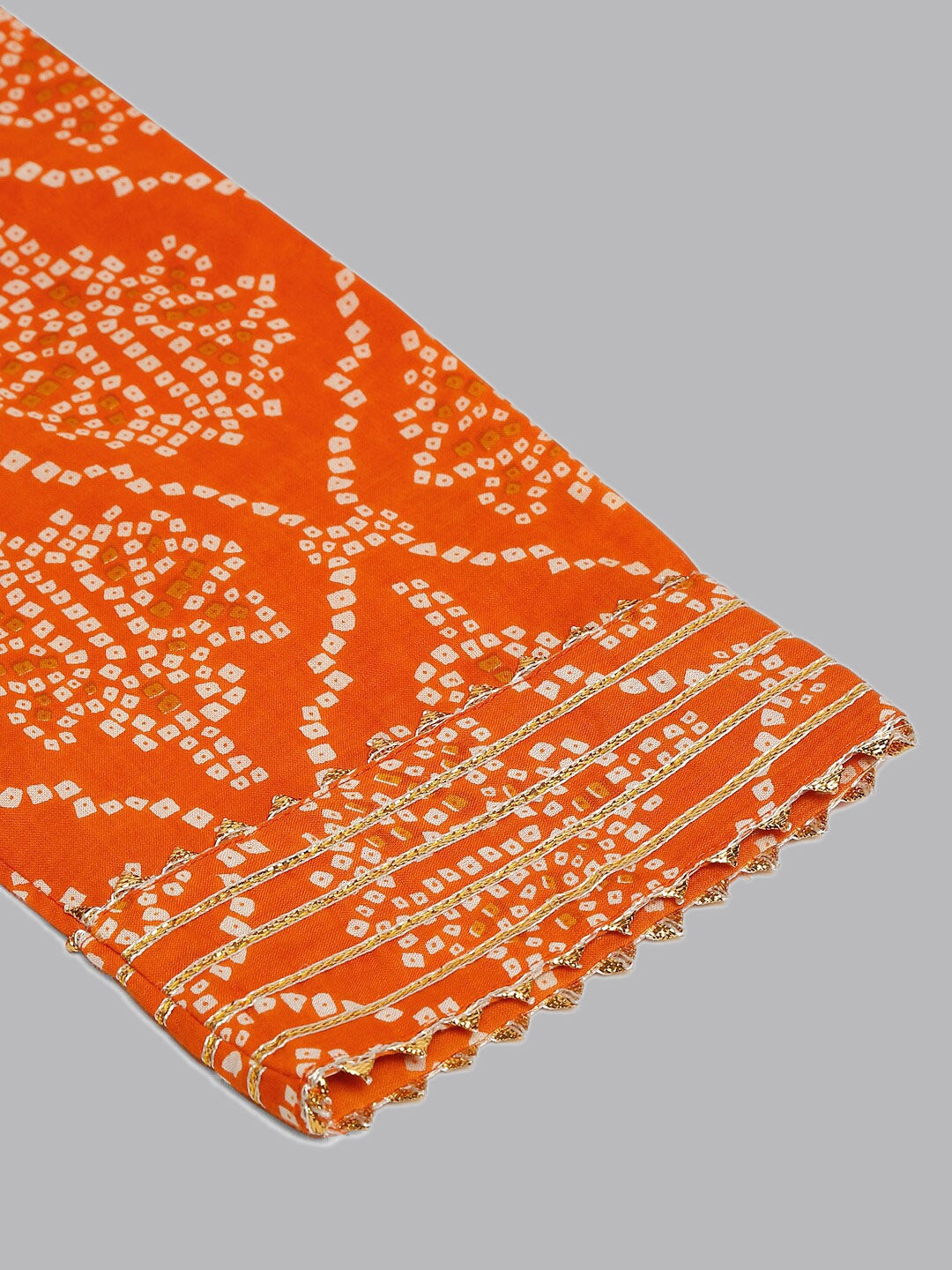 Kalini Women Orange Ethnic Motifs Printed Cotton Anarkali Kurta - Distacart