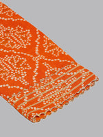 Thumbnail for Kalini Women Orange Ethnic Motifs Printed Cotton Anarkali Kurta - Distacart