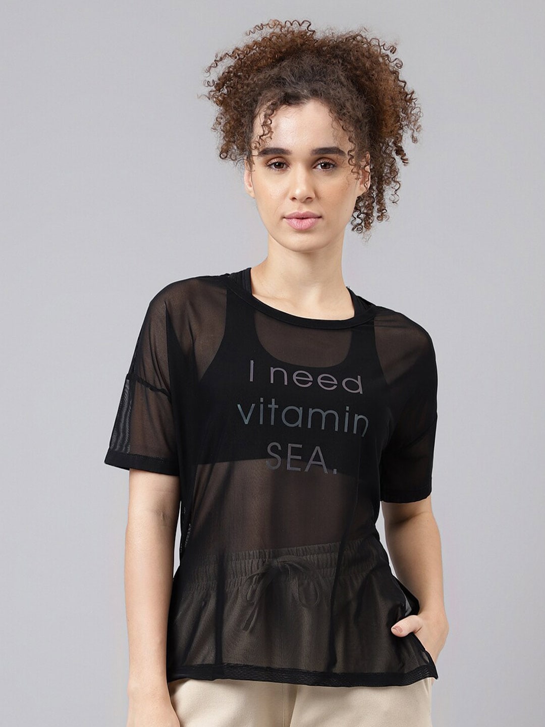 MKH Typography Printed Dri-Fit Relaxed Fit Training or Gym T-Shirt - Distacart