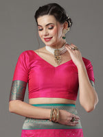 Thumbnail for Mitera Floral Woven Design Zari Banarasi Saree - Distacart