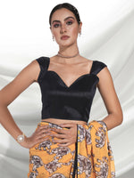 Thumbnail for Yellow Georgette Animal Printed Saree With Unstitched Blouse Piece - Rajal - Distacart