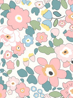 Thumbnail for CHHAVI INDIA Pink & Blue Floral 210 TC Bedsheet with Pillow Covers - Distacart