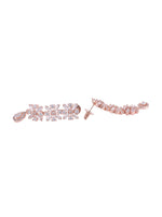 Thumbnail for Saraf RS Jewellery Rose Gold-Plated American Diamond Studded Handcrafted Jewellery Set - Distacart