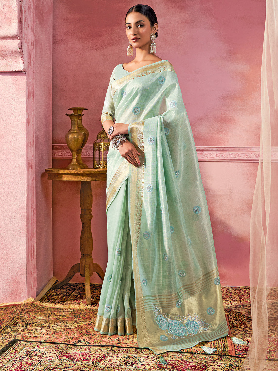 Soch Woven Design Zari Tissue Kota Saree - Distacart