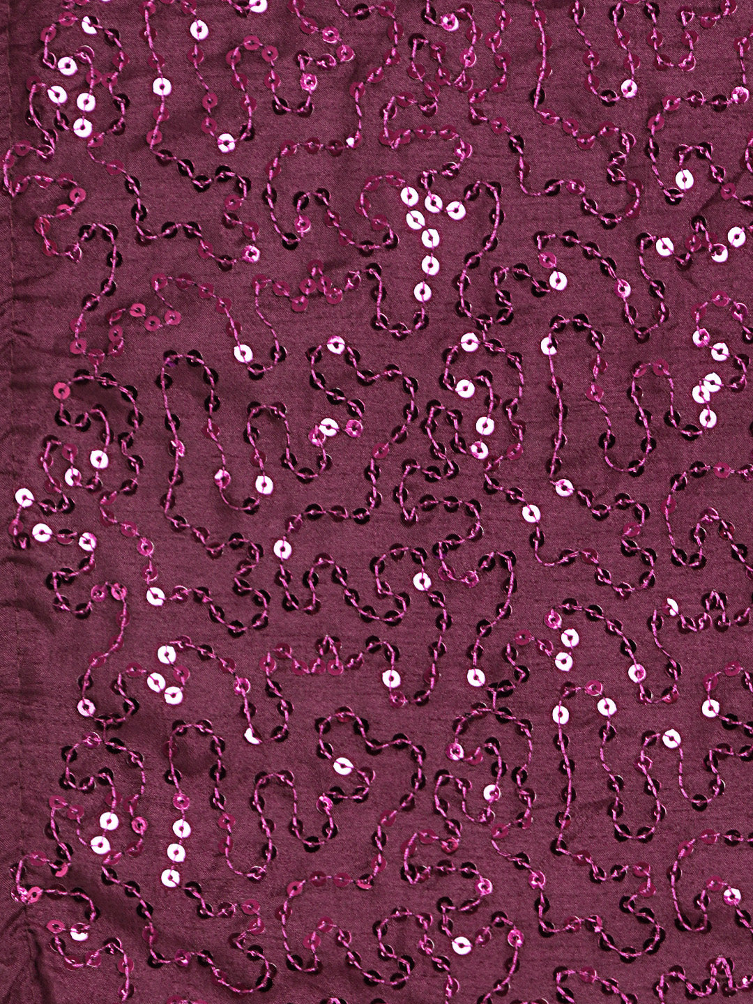 Sangria Burgundy Embellished Sequinned Pure Georgette Saree - Distacart