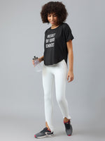 Thumbnail for MKH Women Typography Printed Dri-FIT Sports T-shirt - Distacart