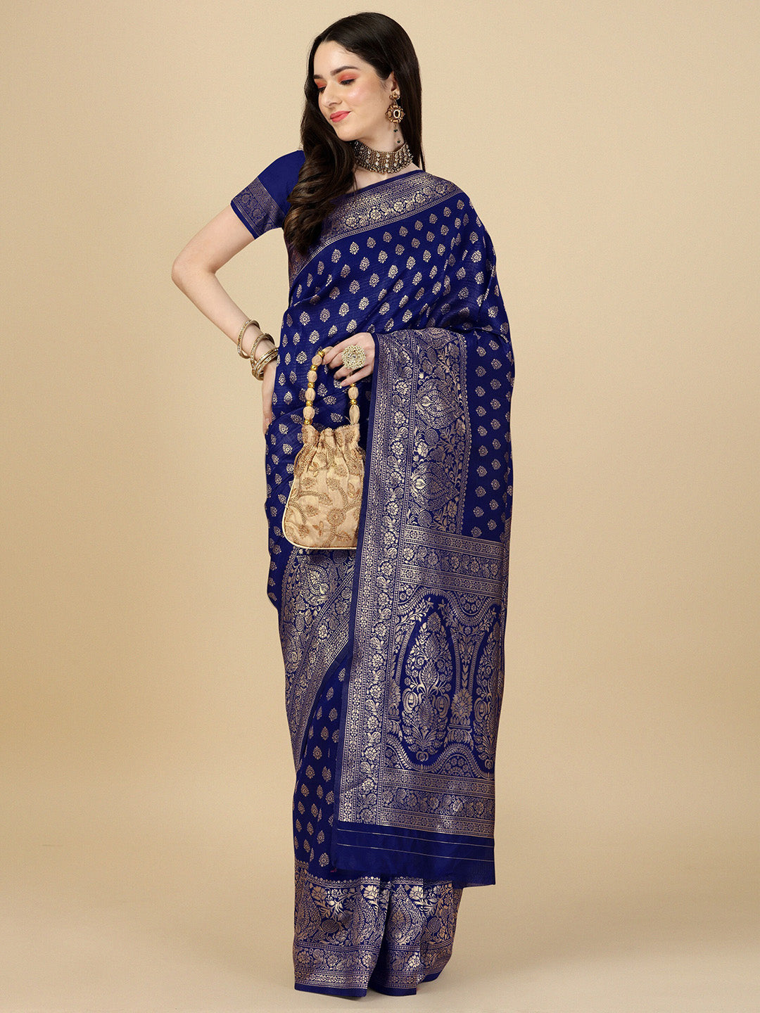 Kalini Woven Design Zari Art Silk Banarasi Saree - Distacart