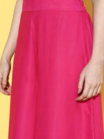 Thumbnail for InWeave Women's Blue Brocade Strappy Top W Fuchsia Blue Brocade Palazzo Set - Distacart