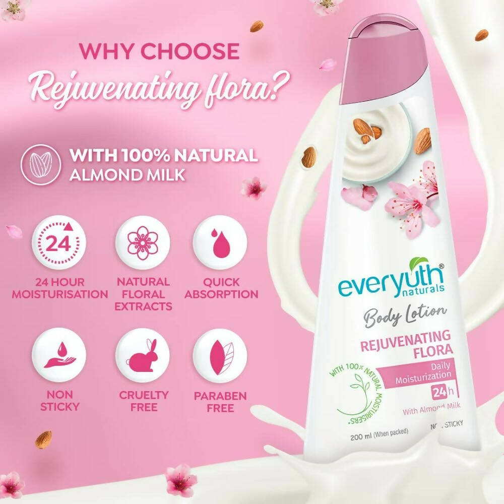 Everyuth Naturals Body Lotion Rejuvenating Flora - Distacart