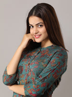Thumbnail for Kalini Women Floral Printed Panelled Kurta with Palazzos - Distacart