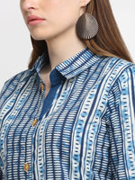 Thumbnail for Kalini Women Blue Printed Kurta - Distacart