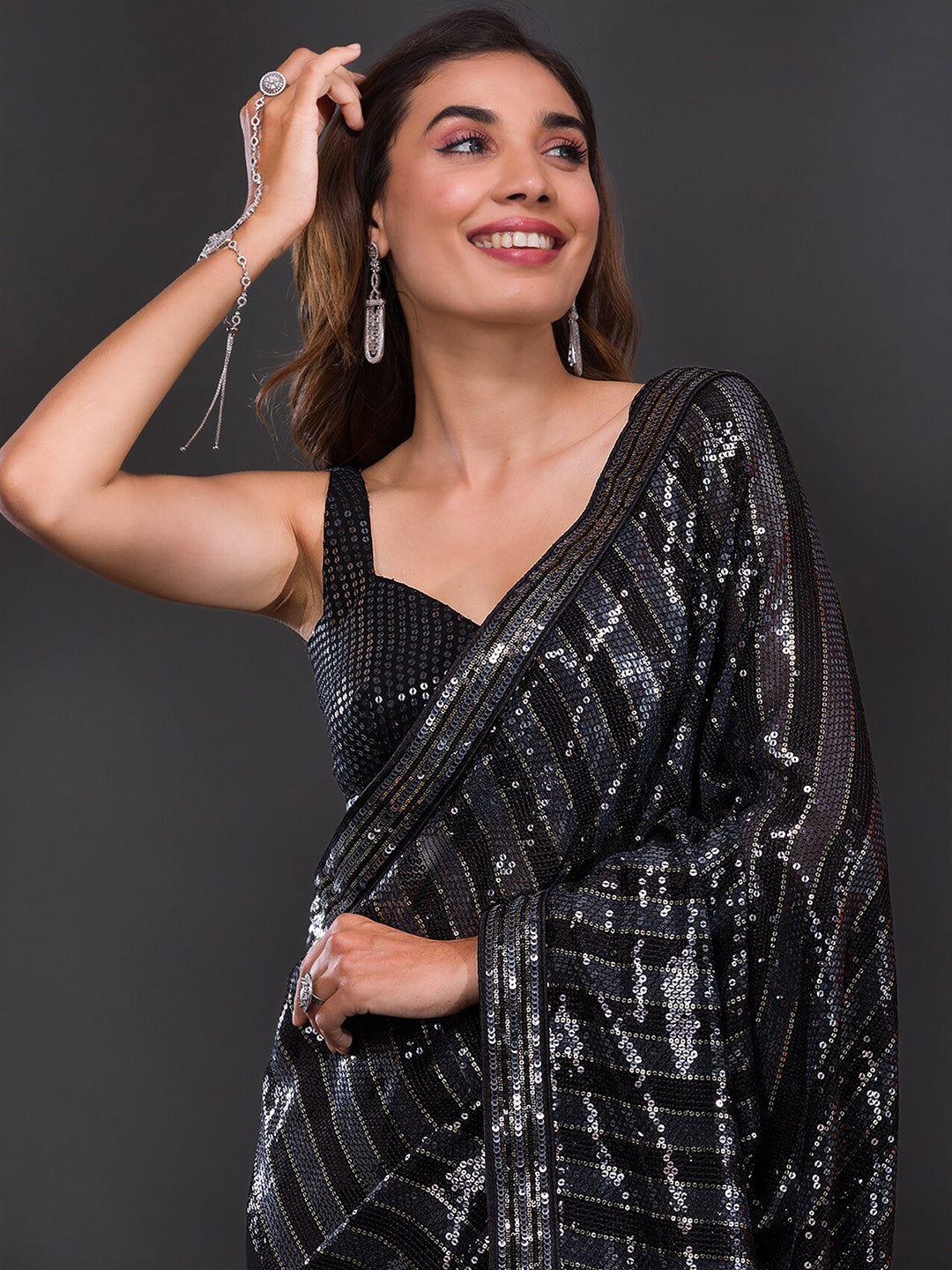 Koskii Embellished Saree - Distacart