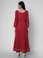 Thumbnail for Kalini Women Red Ethnic Motifs Kurta with Churidar & With Dupatta - Distacart