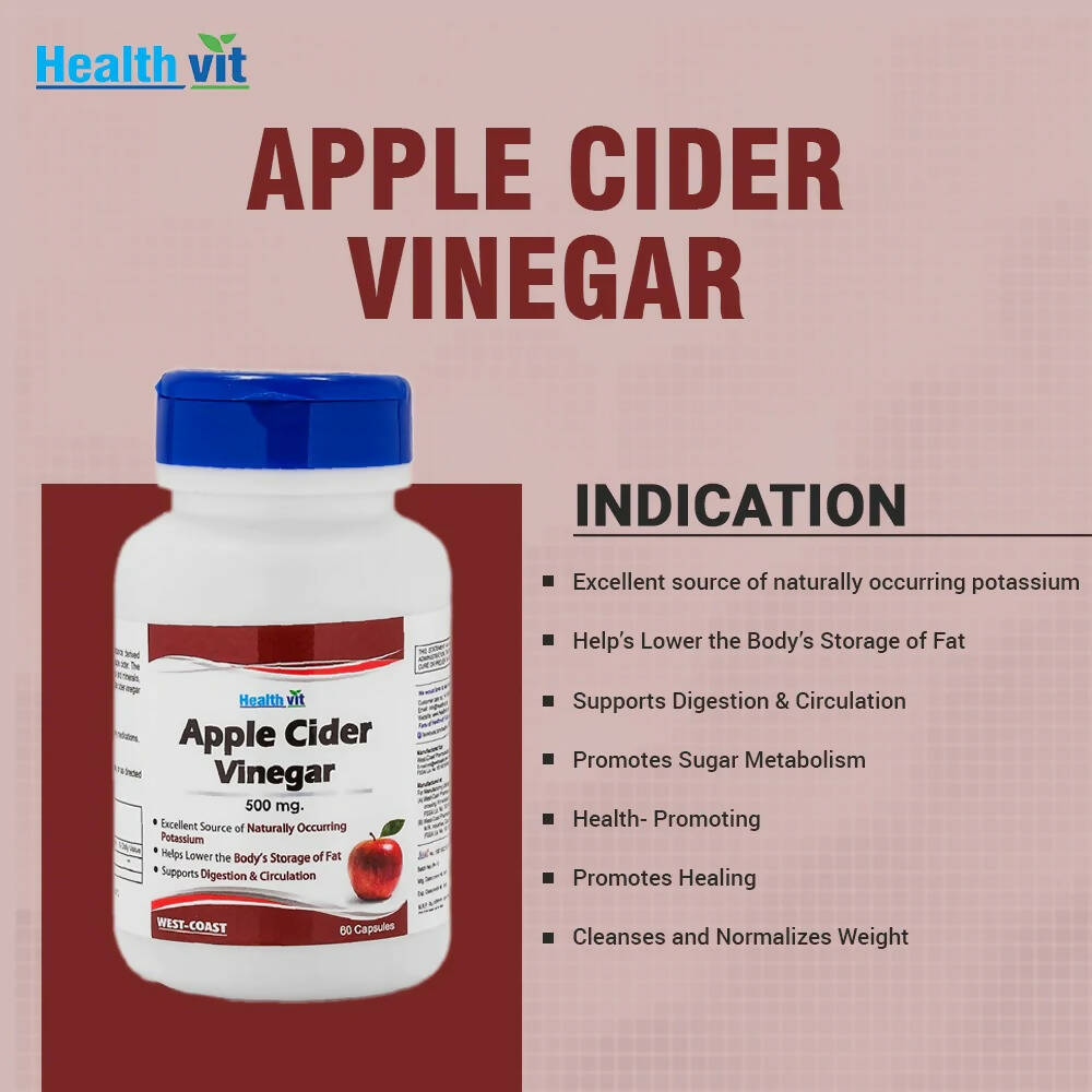 Healthvit Apple Cider Vinegar Capsules - Distacart