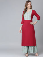 Thumbnail for Khushal K Women Ethnic Motifs Yoke Design Kurta with Sharara - Distacart