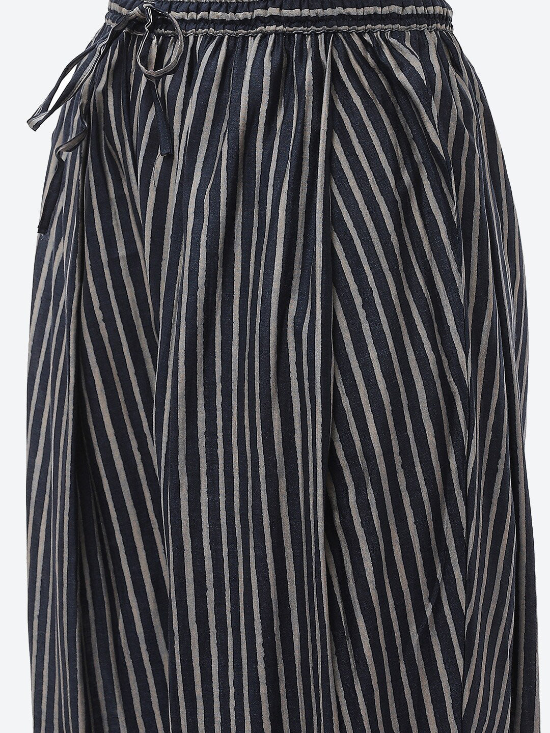 Biba Women Navy Blue Kurta with Trousers - Distacart