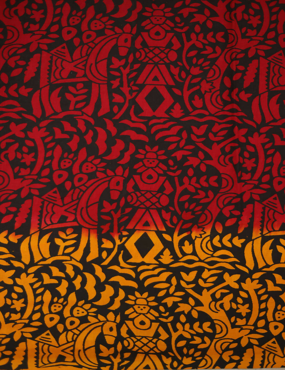 Shades Of Orange And Maroon Red Pure Munga Cotton Block Print Saree By Gayathri Reddy Designer Studio - Distacart
