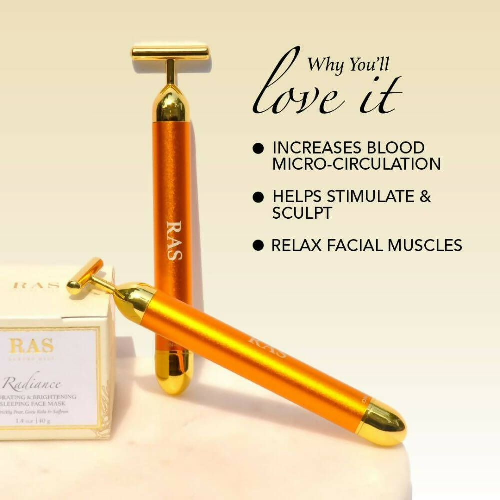 Ras Luxury Oils 24K Gold Vibrating Face Massager - Distacart