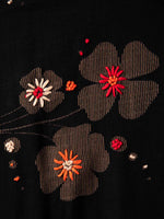 Thumbnail for Kalini Women Black Floral Embroidered Thread Work Floral Kurta - Distacart