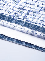 Thumbnail for Biba Women White & Navy Blue Pure Cotton Checked A-Line Kurta - Distacart