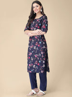 Thumbnail for Kalini Floral Printed Regular Kurta with Trousers - Distacart