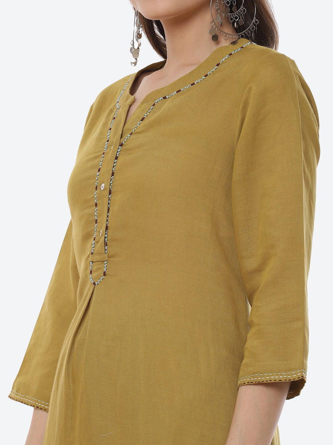 Biba Women Mustard Yellow Kurta with Palazzos - Distacart