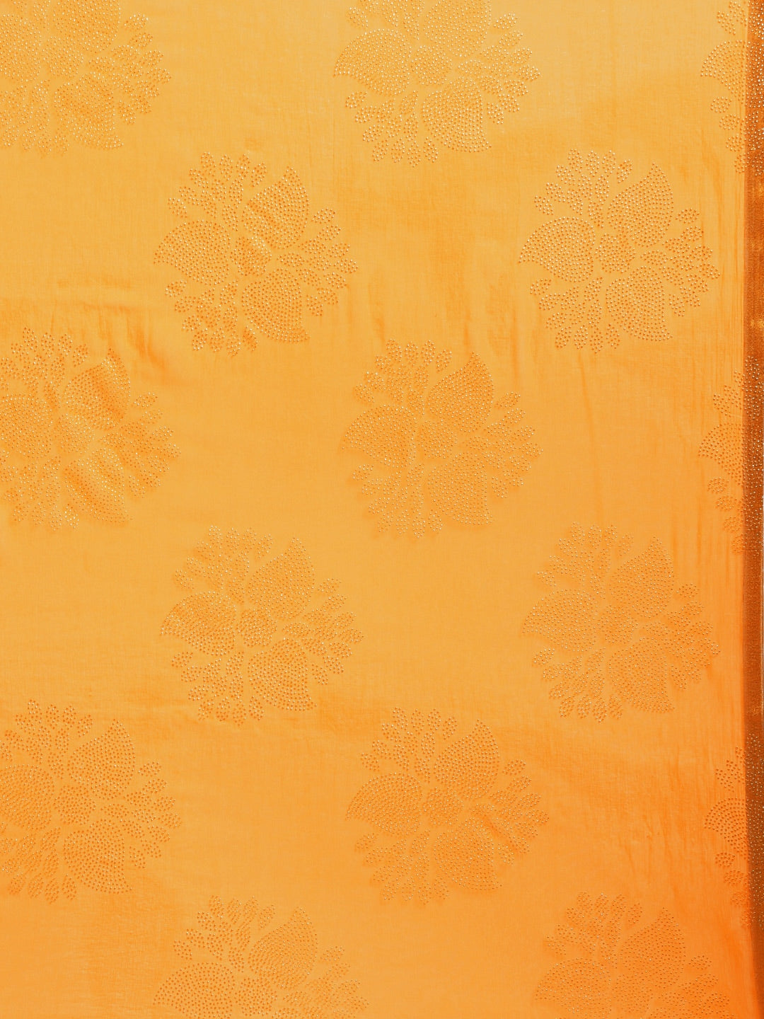 Saree Mall Mustard Yellow & Gold Printed Saree - Distacart