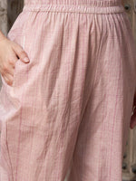 Thumbnail for Sangria Mauve coloured Floral Printed Pure Cotton Kurta with Churidar & With Dupatta - Distacart