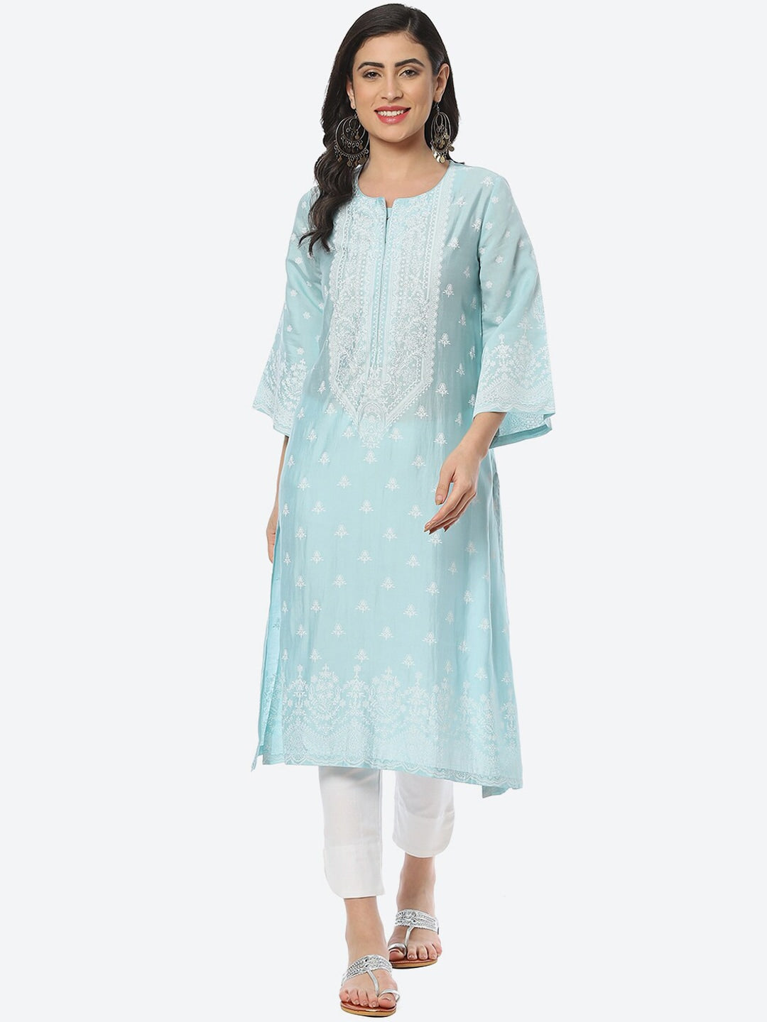Biba Women Ethnic Motifs Printed A-Line Kurta - Distacart