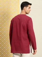Thumbnail for House of Pataudi Jashn Floral Embroidered Yoke Design Thread Work Angrakha Kurta - Distacart