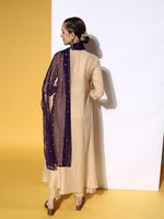 Thumbnail for HERE&NOW Women Solid Viscose Rayon Fluid Tie-Up Kurta Set - Distacart
