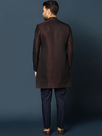 Thumbnail for KISAH Men Self-Design Cotton Sherwani Set - Distacart