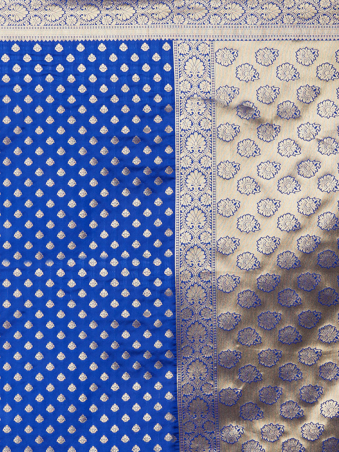 Mitera Blue Woven Design Kanjeevaram Saree - Distacart