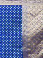 Thumbnail for Mitera Blue Woven Design Kanjeevaram Saree - Distacart