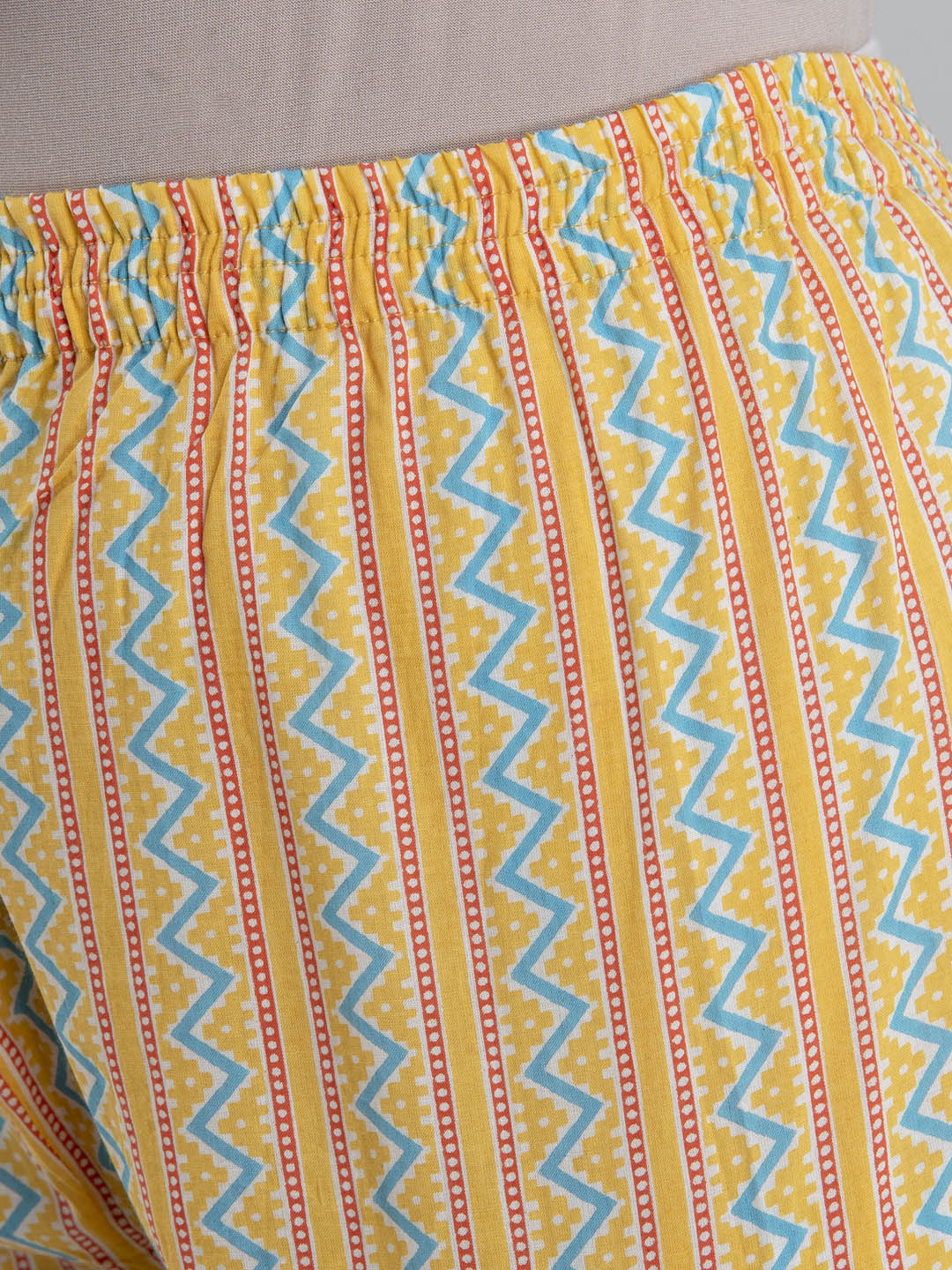 Kalini Women Yellow Ethnic Motifs Printed Pure Cotton Kurta with Trousers & With Dupatta - Distacart