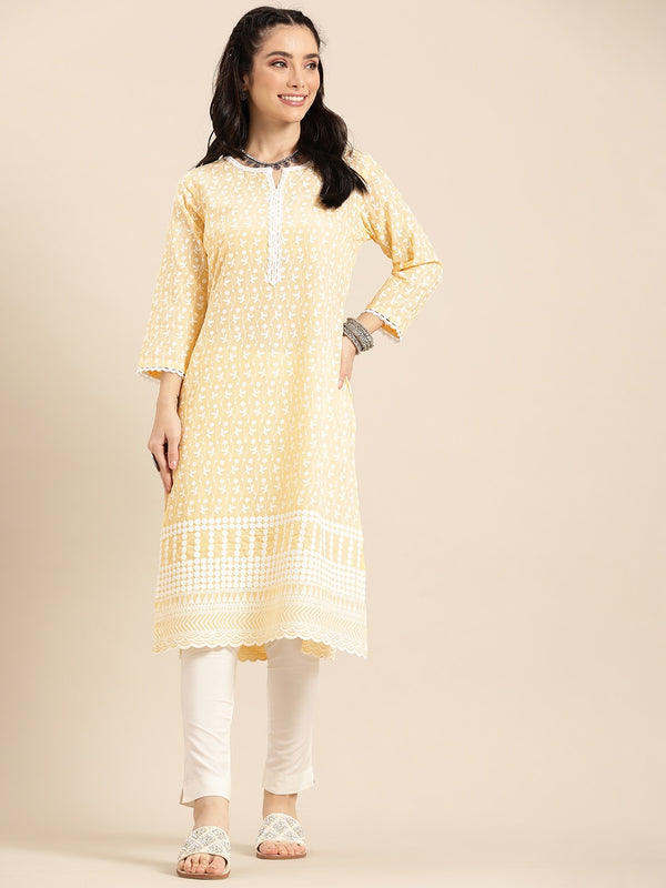 Sangria Women Ethnic Motifs Embroidered Kurta - Distacart
