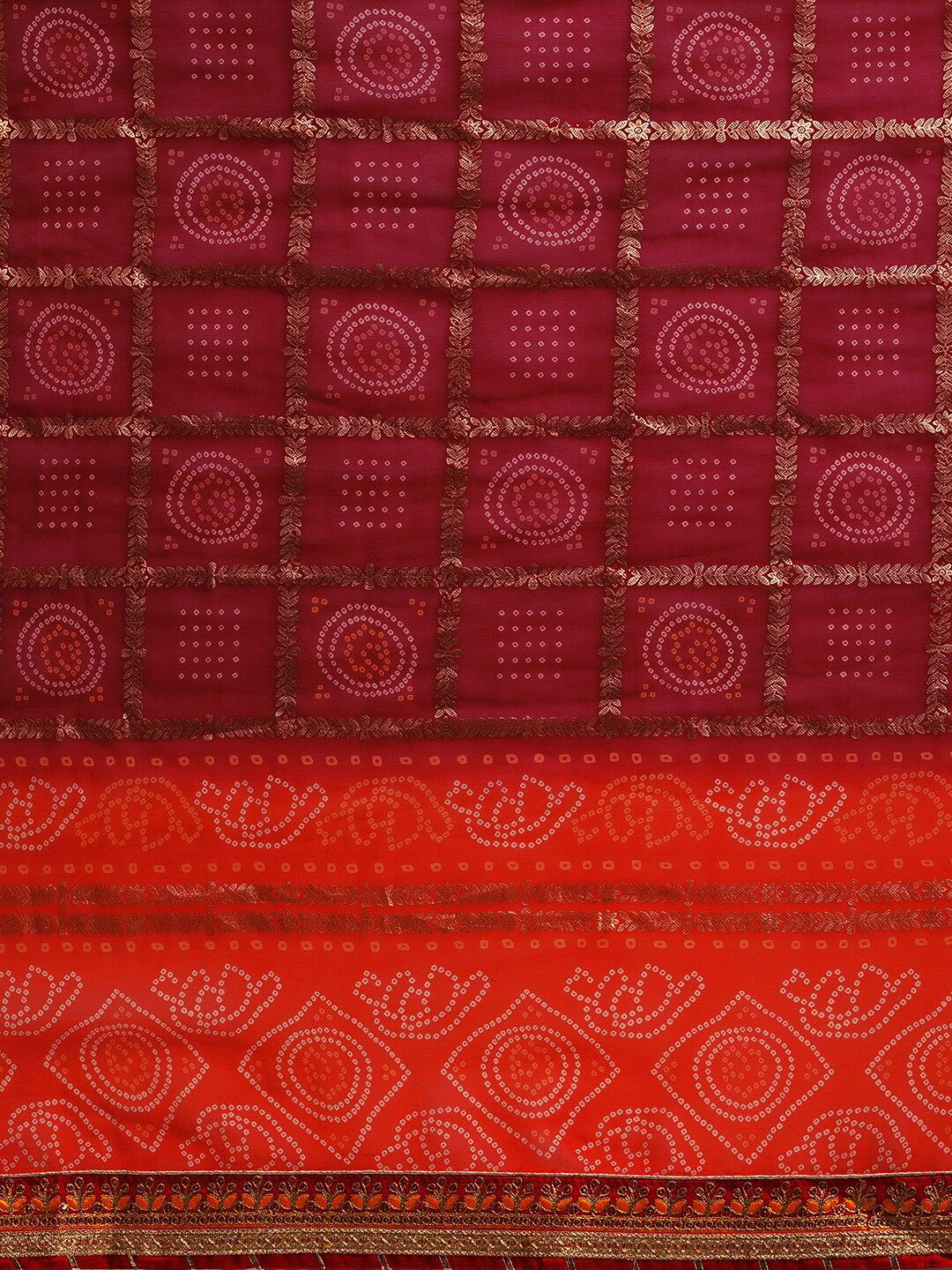 Mitera Bandhani Woven Design Pure Georgette Bandhani Saree - Distacart