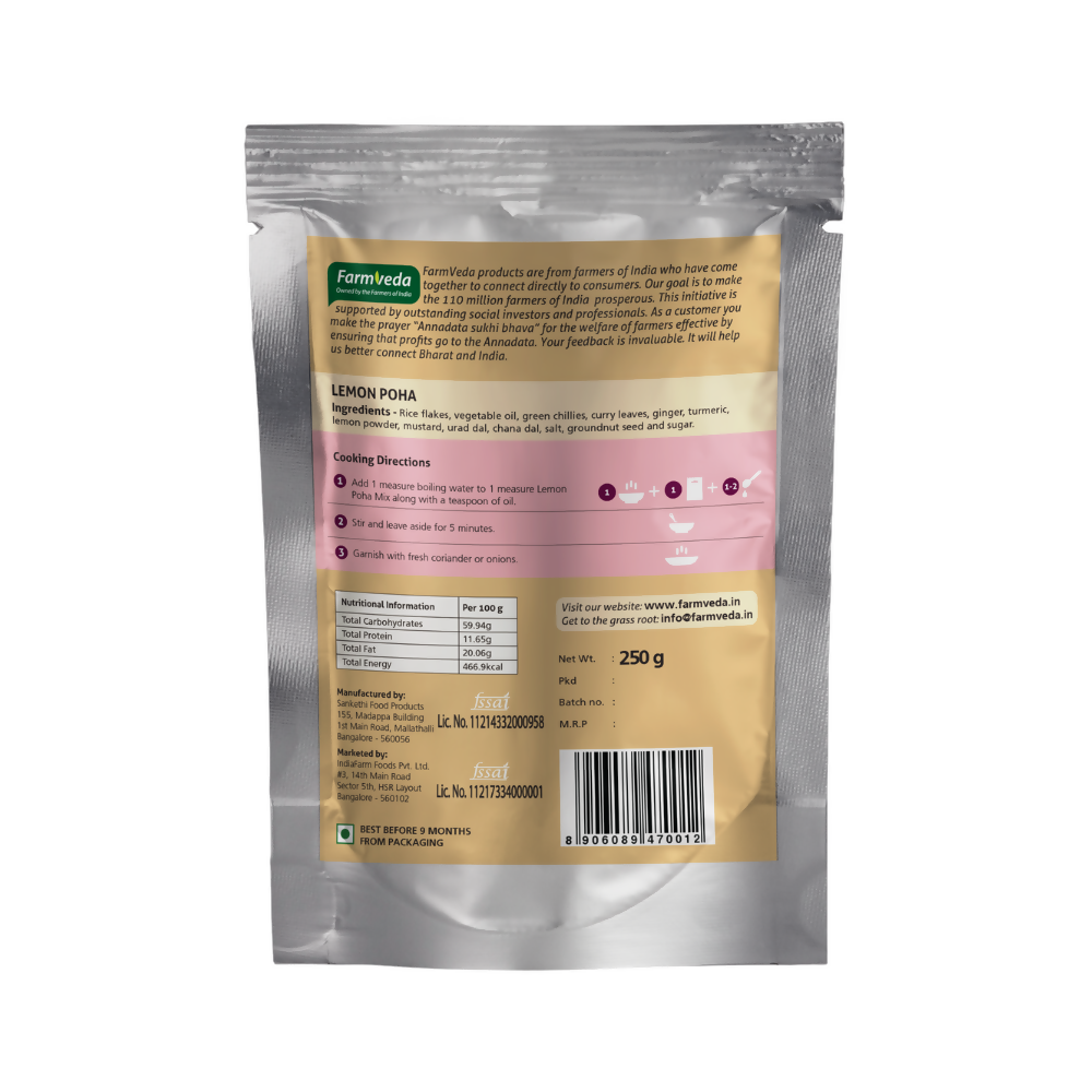 Farmveda Instant Mix- Lemon Poha - Distacart