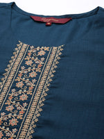 Thumbnail for Sangria Women Embroidered Floral Kurta - Distacart