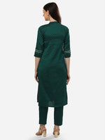 Thumbnail for HERE&NOW Women Embroidered Thread Work Kurta with Trousers - Distacart