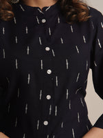Thumbnail for Kalini Women Navy Blue Printed Kurta With Palazzos - Distacart