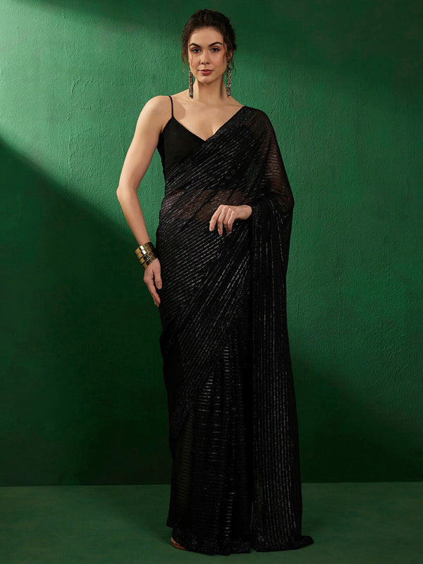 Sangria Embellished Party Wear Saree - Distacart