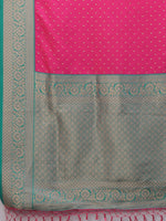 Thumbnail for Mitera Floral Woven Design Zari Banarasi Saree - Distacart