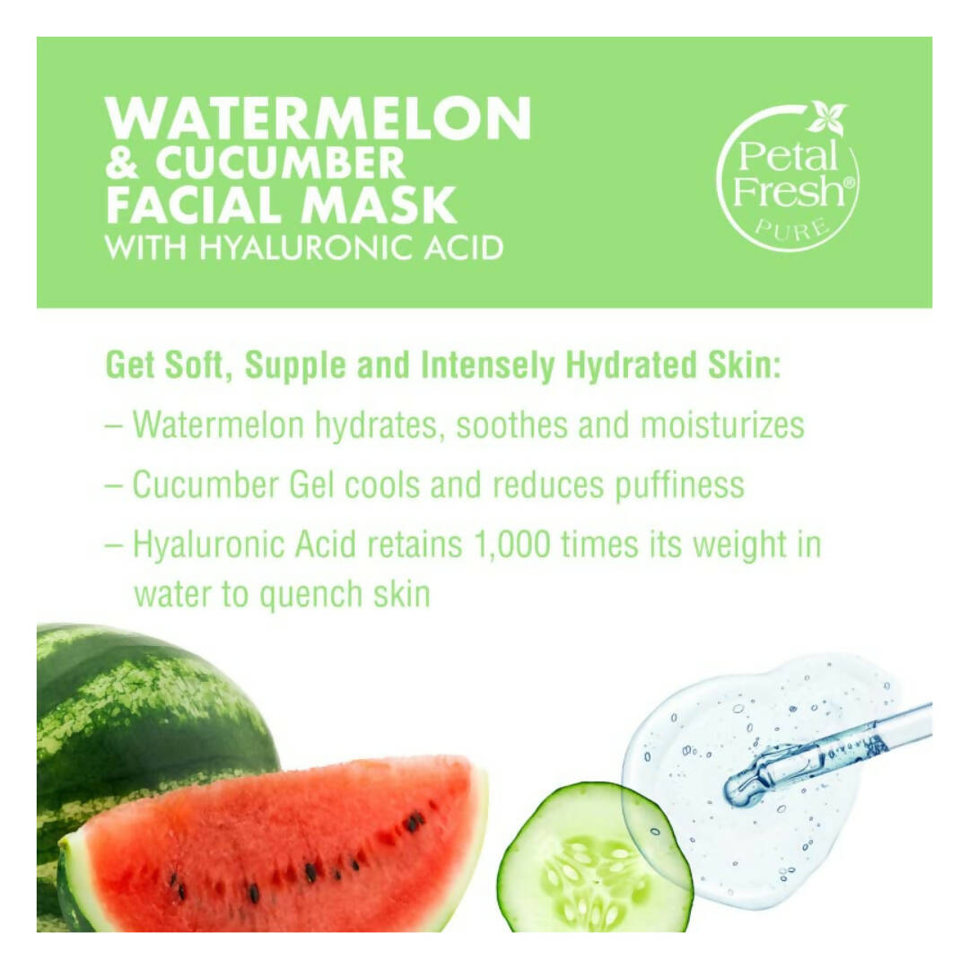 Petal Fresh Hydrating Watermelon & Cucumber Facial Mask - Distacart